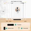 Rgqphantom 41" Tall Safety Pet Gate,Adjustable 29.92"-43.71" Wide,No Drilling Pressure Mount Kit,Auto Close Cat Gate Suitable for Stairs,Doorways,White (29.92"-43.71" W)