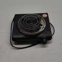 Elite Gourmet ESB100B Countertop Single Coiled Burner Electric Hot Plate, Temperature Control, Indicator Light, Easy to Clean, Black