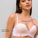 Strapless Bra Non-Slip No Underwire Padded Bandeau Multiway Smoothing Bras Convertible Straps (32D, White)