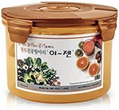 Premium Kimchi, Sauerkraut Container Probiotic Fermentation with Inner Vacuum Lid Round (0.4 gal/ 1.5L)