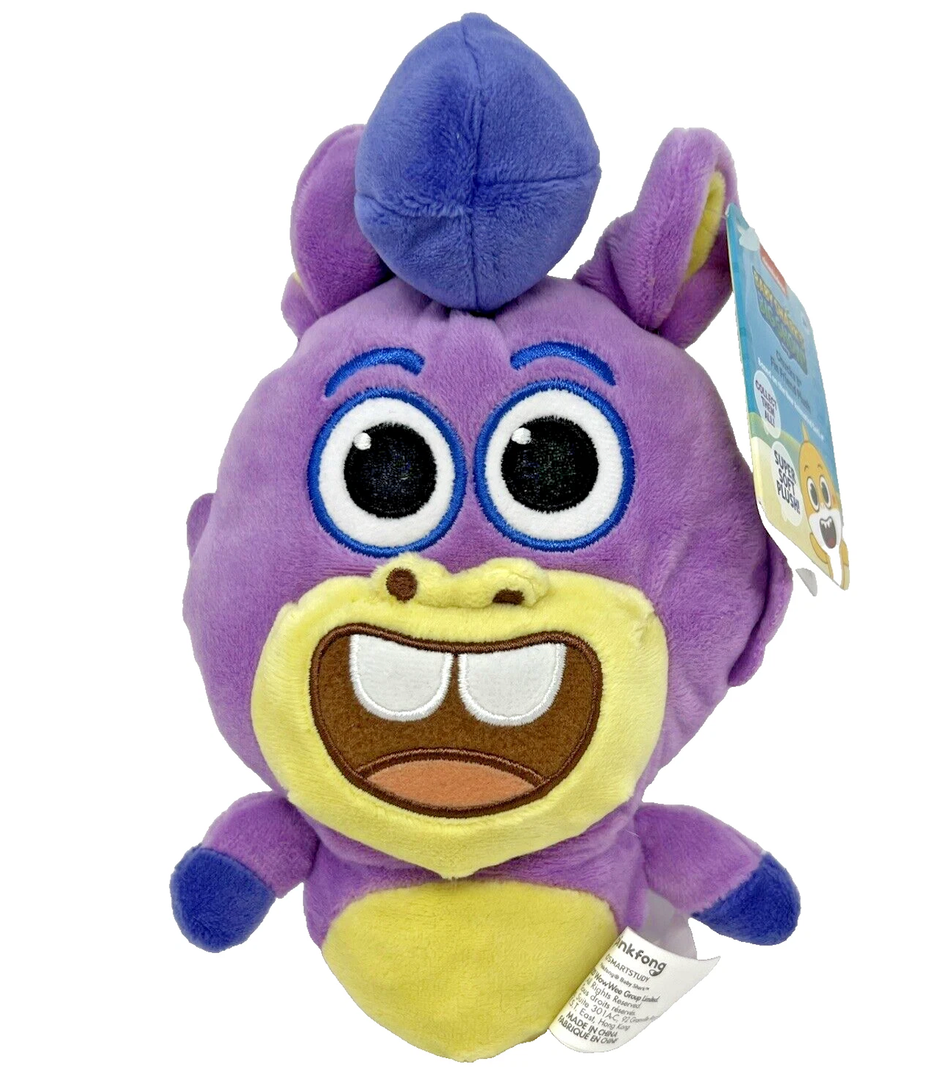 NWT Baby Shark Big Show Purple Chucks Fin Friend Plush Stuffed Animal Toy 8"