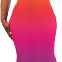 PINSV Women Summer Long Dress Casual Slip Sexy Sleeveless Bodycon Maxi Dresses for Women Multicolor Gradient L