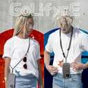 2 x 2 Pack Universal Phone Tether Tab Set, Phone Strap Replacement Part w/Anti-Slip Transparent TPU & Grey Nylon Material, Cell Phone Patch Compatible with Most Lanyards, Wrist Straps, and Cases