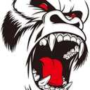 LeosHi Gorilla King Kong Design Car Stickers Tuning SUV Automotive Waterproof Racing Door Bed Pickup Vehicle Truck Vinyl Graphic Decals(Black Right 75CM)