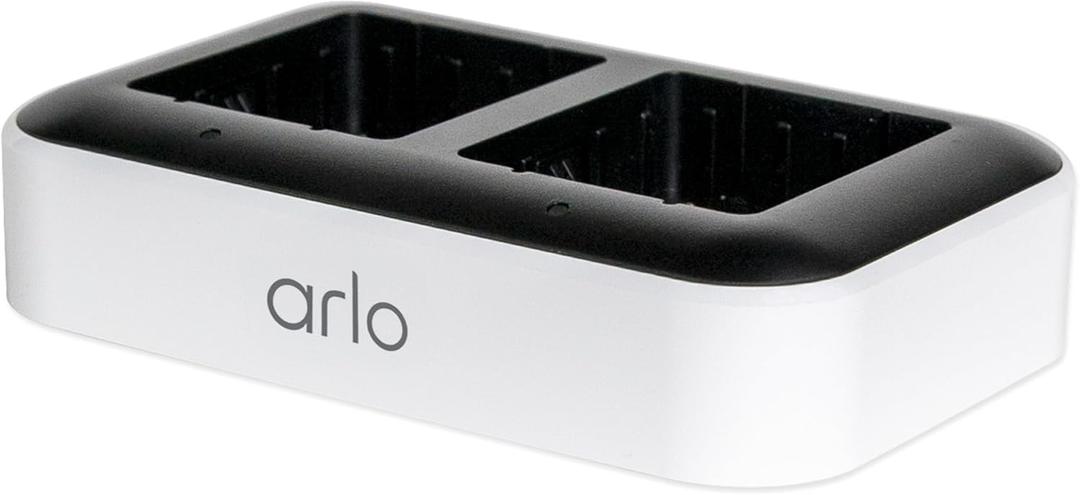 Arlo Dual Charging Station Certified Accessory - Charge up to Two Batteries, Works Rechargeable Batteries (VMA5400) XL Rechargeable Batteries (VMA5420) Only - VMA5400C (1 Count (Pack of 1))