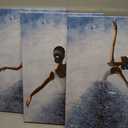 RyounoArt Ballet Canvas Wall Art Ballerina Picture Dancing Painting Prints for Bedroom Wall Decor Framed 16 * 24 inch Each, 3Pc