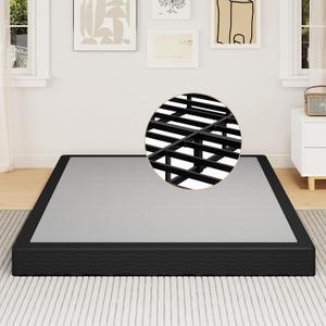 Full Size 10 Inch Box Spring - Heavy Duty Metal Mattress Foundation (2500lbs Capacity), Noise-Free, Easy Assembly with Removable Fabric Cover