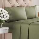 Queen Size 4 Piece Sheet Set - Comfy Breathable & Cooling Bed Sheets Set - Hotel Luxury Bedding for Women, Men, Kids, Teens, Boys & Girls - Deep Pockets, Soft and Wrinkle Free - Oeko-Tex - Sage Green