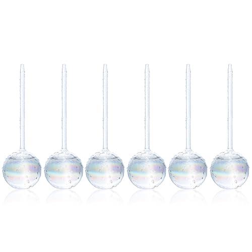 Mission Gallery Clear Plant Watering Globes Set of 8 - Large Self Watering Globes for Indoor & Outdoor Plants - Automatic, Glass Watering Bulbs for Daily Use, Plant Watering Devices