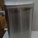 Ninestars 13 Gallon Automatic Trash Can, 50L Touchless Motion Sensor Garbage Can with Odor-Sealing Lid, Rectangular Stainless Steel, Silver Trim