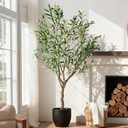 4ft Artificial Olive Tree Faux Olive Plant for Home Decor, Large Fake Olive Tree Modern Farmhouse Style, Floor Plant for Indoor Artificial Trees for Home Decor Indoor, Arbol de Olivo Artificial