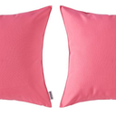 MIULEE Pack of 2 Decorative Outdoor Waterproof Summer Spring Valentine Pillow Cover Square Garden Cushion Case PU Coating Throw Pillowcase Shell for Tent Park Couch 18x18 Inch Pink