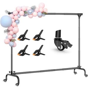MOUNTDOG Photo Studio Backdrop Support System, 10FT Adjustable Photography Background Stand Kit with Backdrop Clamps, 2 Sandbags, and Carrying Bag for Portrait & Studio Photography Black-White
