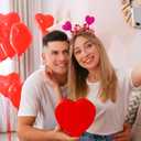 Suncalla 2 Pcs Valentine's Day St. Patrick's Day Headbands Set Sequin Heart and Green Clover Glittery Hair Accessories for Women Men Party Gift Decoration(Pink,Green)