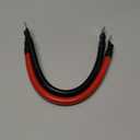 2 AWG Battery Cable 2AWG Gauge Pure Copper Battery Inverter Cables with 3/8 in Lugs Both Ends Power Inverter Wire Set for Automotive Solar Marine Boat RV Car Motorcycle Red and Black (1FT)