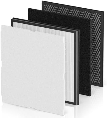 4 Pack MinusA2 Filter Replacement Kit Compatible with MinusA2 Air Purifi-ers, SPA-700A, SPA-780A, SPA-780N, 4-in-1 HEPA and Activated Carbon Filter [for Odor]