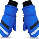 Kids Winter Thermal-Warm Windproof Ski-Gloves Outdoor Snowboarding Mittens for 2-5 Years Old