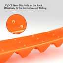 20pack Snow Tire Chains Reusable Anti-Skid Car Winter Wheels Chain Universal Cable Tire Belts, Orange Non-Slip Zip Tie Tires Chain Emergency for Auto Pickup Trucks Suv