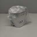 mDesign Round Metal Small 1.7 Gallon Recycle Trash Can Wastebasket, Garbage Container Bin for Bathrooms, Kitchen, Bedroom, Home Office - Durable Stainless Steel - Mirri Collection - Chrome