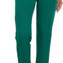 VECARDI Womens Scrub Jogger Pants High Waisted 4 Way Stretch Zipper Pocket (Green, L)