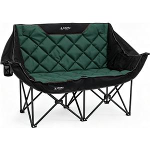 2-in-1 Reclining Camping Chair, Portable Folding Beach Lounge Chair with Footrest & Adjustable Backrest, Comfortable Lawn Chair for Adults Heavy Duty with Cup Holder for Outdoor Poolside Sports, 1 Pack