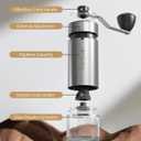 CIRCLE JOY Mini Manual Coffee Grinder with 40 External Adjustable Settings and Ceramic Conical Burr, Portable Stainless Steel Hand Coffee Grinder for Home and Travel