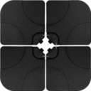 Simple Deluxe 4pcs Cantilever Offset Patio Market Stand with U Locking Shape Weights Water, Umbrella Square Base (176lbs, Black-Cross)