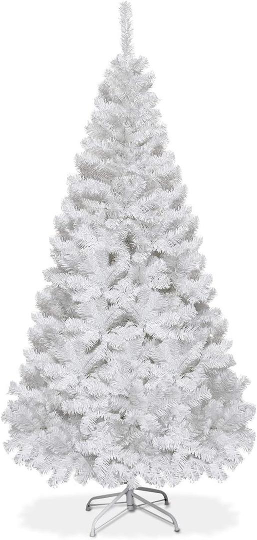 6 ft. Pre-Lit Fiber Optic PVC Regular Artificial Christmas Tree with 617 ...