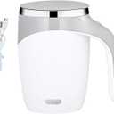 Self Stirring Coffee Mug, Automatic Magnetic Stirring Cup, Self Stirring Mug With Lid, Rechargeable Electric Speed Mixing Cup, for Milk Tea Office Travel Home Coffee(#1)