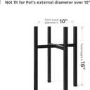 Mkono Plant Stand - EXCLUDING Plant Pot, Mid Century Modern Tall Metal Stand Indoor Flower Potted Holder, Display Rack, Fits Up to 10 Inch Planter, Black