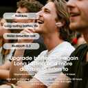 Hybrid Active Noise Cancelling Wireless Earbuds, Noise Cancelling in Ear Headphones for Crystal-Clear Calls & Music, 50H Playtime for Office/Running/Workout (Pearl)