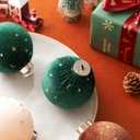 Christmas Ball Ornaments, 15 Pcs Ornaments with Velvet, Multicolor Xmas Decorations for Christmas Tree Holiday Decor (Green & Khaki)