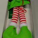 Christmas Elf Legs for Trunk of Car Decorations, Pre-lit LED Light Up Christmas Car Holiday Decor Exterior Vehicle Rear Side Window Plush Decorative Leg Pendant Xmas Outdoor Decorations