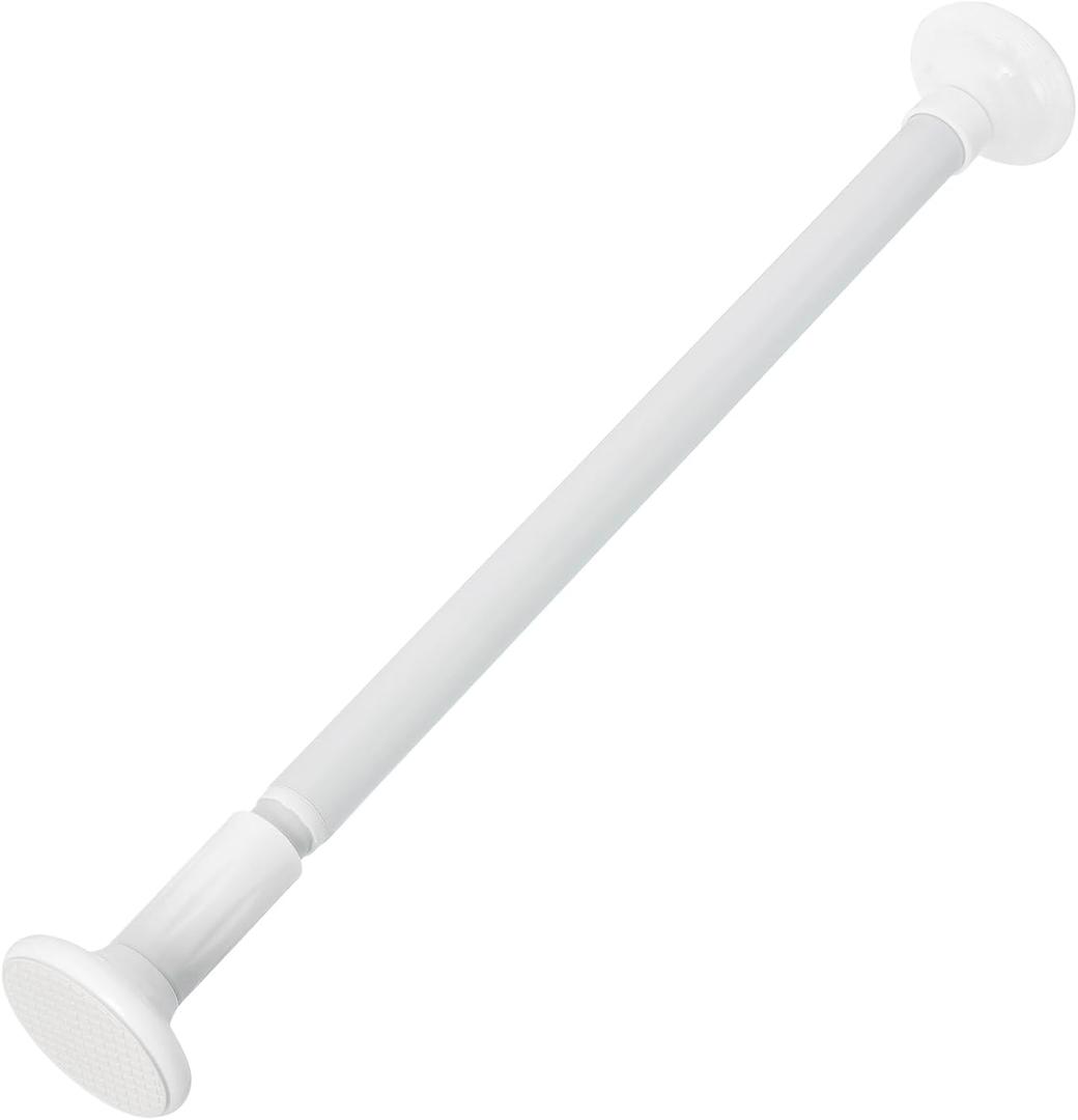 uxcell 24-31 Inch White Telescopic Curtain Rods, Adjustable Stainless Steel Shower Curtain Rod No Drilling Expandable Hanging Rods for Bathroom Bedroom Doorway Windows