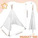 Syhood 4 Pack Inflatable Bed Teepee Tent Sets Include Portable Flocked Airbed Mattress Foldable Play Tents and White Flat Sheets for Indoor Outdoor Camping Birthday Gifts, about 3.3 x 6.6 ft/ 100 x 200 cm