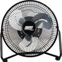 Seasons Comfort 9 Inch High Velocity Fan, Black, 3 Speeds, 360 Degree Tilt, Carry Handle, 30 W - Heavy Duty Metal Industrial Floor Fan for Home, Office & Worksite