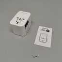 decqle Universal Travel Adapter, International Travel Plug Adapter with 2 USB-C(PD 20W)  1 USB-A Ports, All in One Portable Adaptor, for USA, UK, EU, AU  224+ Countries (White) US