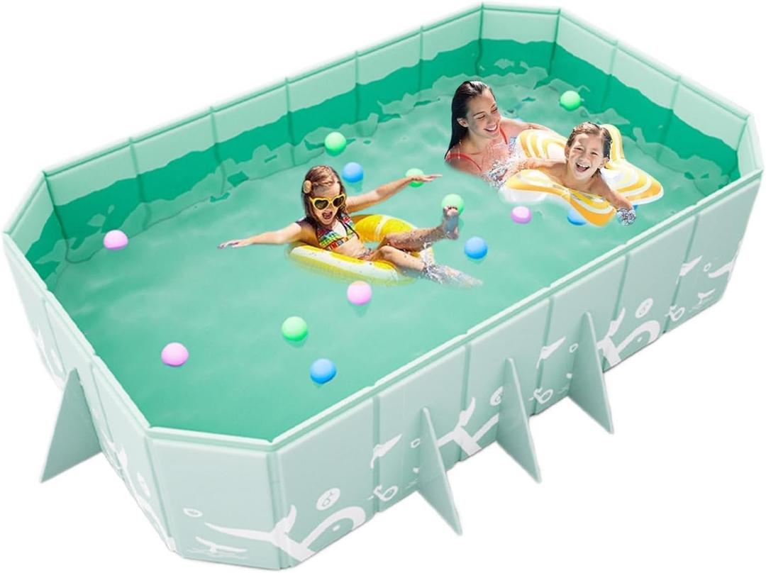 Foldable Pool for Kids Thickened Portable Folding Pool Ground Pool Swimming Pool Outdoor Pool Children Non-Inflatable Pool Hard Ground Pool Kids Adults Summer Water