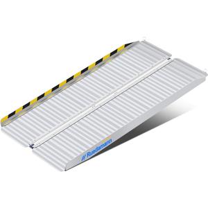 Ruedamann 5 FT Portable Wheelchair Ramp, Sturdy Non-Slip Aluminum Wheelchair Ramp with Upgraded Hinge, Aluminum Folding Ramp for Doorways, Ramp for Wheelchairs, Scooters, Steps, Stairs, Pets