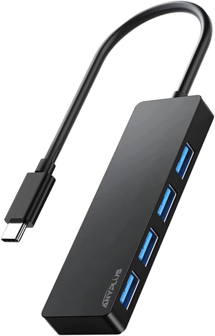 USB C Hub, 4 Ports USB 3.0 Hub Splitter with 5Gbps Data Transfer, USB C Splitter for Type C MacBook, Mac Pro, iMac, Surface, XPS, Flash Drive, Mobile HDD