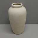 Large Ceramic Rustic Vase, 11 inch Minimalist Decorative Farmhouse Tall Vase for Home Decor, Living Room, Shelf Decor, Enterway, Wedding, Table Decoration, White