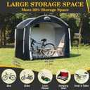 Happy Travel Bike Storage Shed Tent,Outdoor Portable Bicycle Storage Sheds with 210D Oxford Fabric PU4000 Waterproof for 2-8 Bikes,Bike Covers Shelter for Motorcycle,Garden Tools,Toys,Lawn Mower