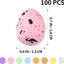 Abaodam 100pcs Artificial Bird Eggs, Speckled Mini Fake Foam Eggs for DIY Crafts Easter Party Decorations Wedding Decorative Photography Prop