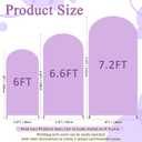 FOTSHARER 7.2FT 6.6FT 6FT Lavender Arch Cover Set of 3 Wedding Arch Cover Fabric Spandex Arches Backdrop Cover for Metal Arches Frame Arch Covers Stretchy Backdrop for Wedding Baby Shower Decoration