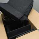 FHSQX 4 Pack Shoe Organizer for Closet,Foldable Shoe Organizer,Fits up to 48 Pairs, Storage Containers With Bottom Support for Shoes (Black, (16.5 * 12.6 * 9.5) x4)