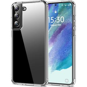 HOOMIL Case for Samsung Galaxy S21 FE 6.4-Inch, Non-Yellowing, Drop Protection, Anti-Scratch Transparent Hard Back Phone Cover - Crystal Clear