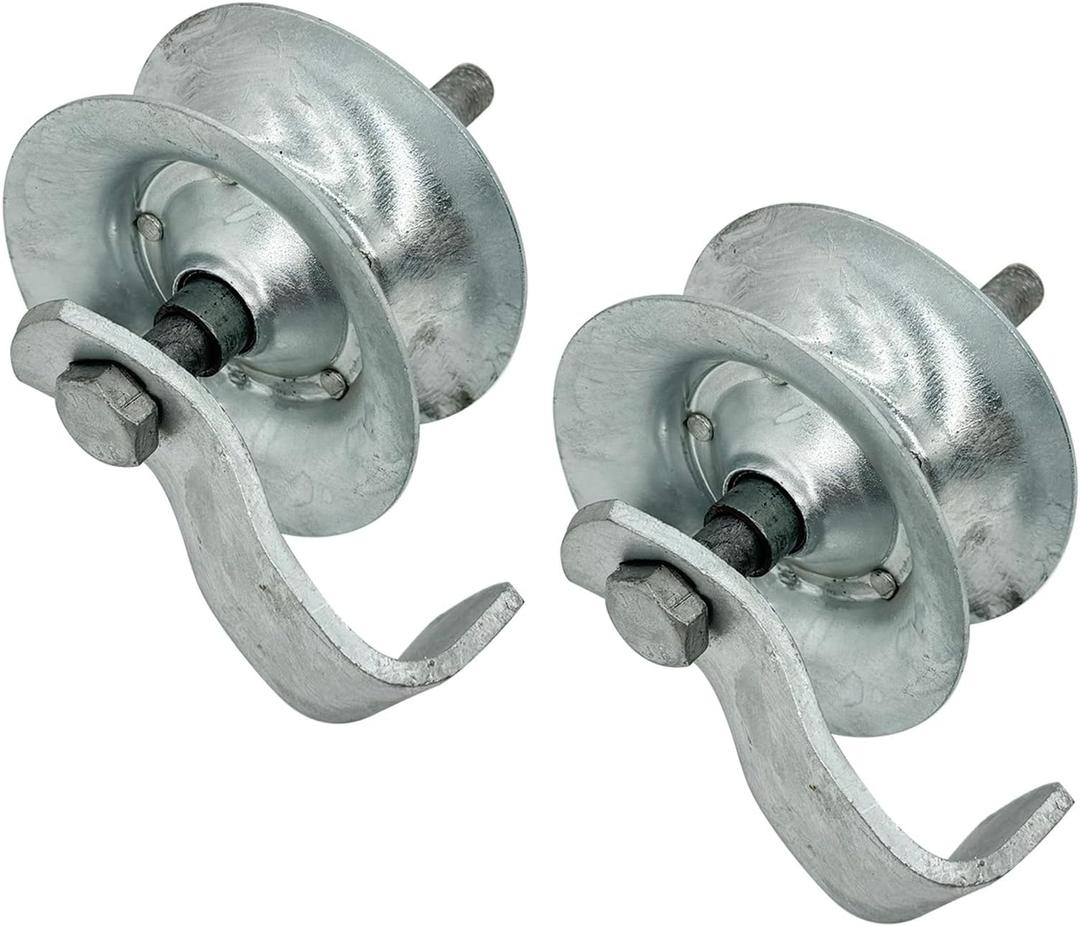 Sliding Gate Rollers 5" Steel Pipe Track Roller Galvanized for 1 5/8" Pipe Track (Pack of 2)