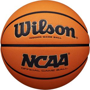 WILSON NCAA Evo NXT Official Indoor Game Basketballs - Size: Size 6 - 28.5", Color: Orange/Black