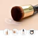SIXPLUS Makeup Brush For Liquid Rounded Foundation Brush Concealer Makeup Brushs Perfect For Blending Liquid, Buffing, Cream, Sculpting, Mineral Makeup Tools, Black