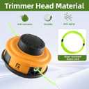 Replacement Trimmer Head,Weedeater Heads,String Trimmer Head Compatible With Echo,Ego,Stihl,Ryobi, Bump-Feed,Durability And Tangle-Free,Left-Hand Thread Shafts( Counter-Clockwise)Only,(Yellow)